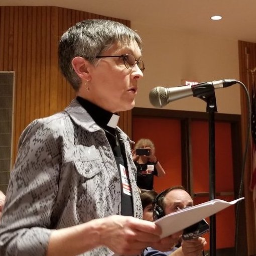 Image of Rev. Betsy J. Sowers, Minister for Earth Justice at Old Cambridge Baptist Church and member of Fore River Residents Against the Compressor Station (FRRACS)