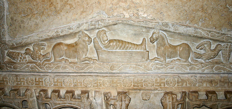 Nativity scene on a 4th century sarcophagus from Italy