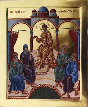 an example of flatness.  Mid Pentecost, by Aidan Hart