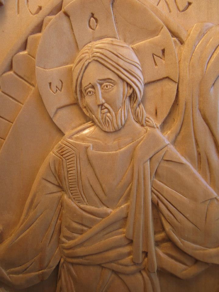Carved wooden icon