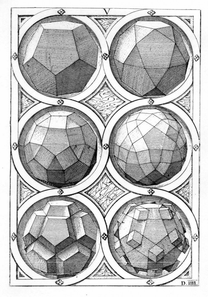 Platonic Solids, by Wentzel Jamnitzer (1508-1585)