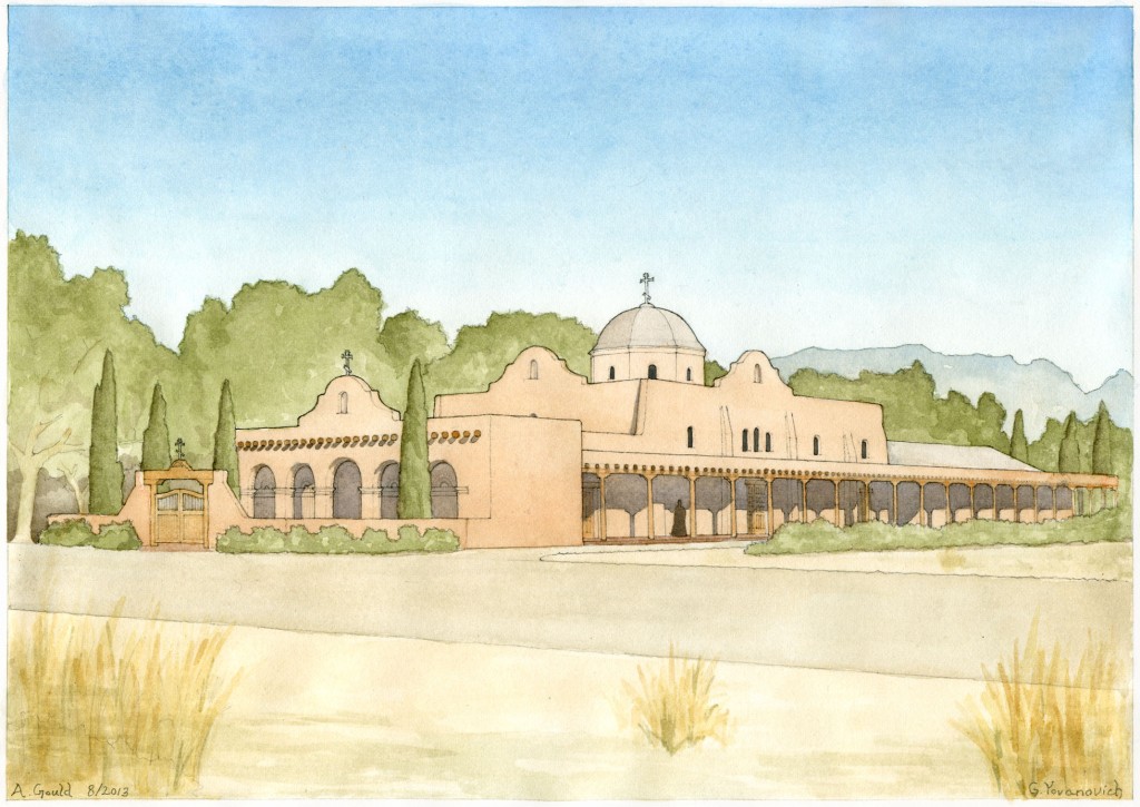 Proposed design for Al Saints of North America Orthodox Church, Albuquerque, NM. Designed by Andrew Gould of New World Byzantine