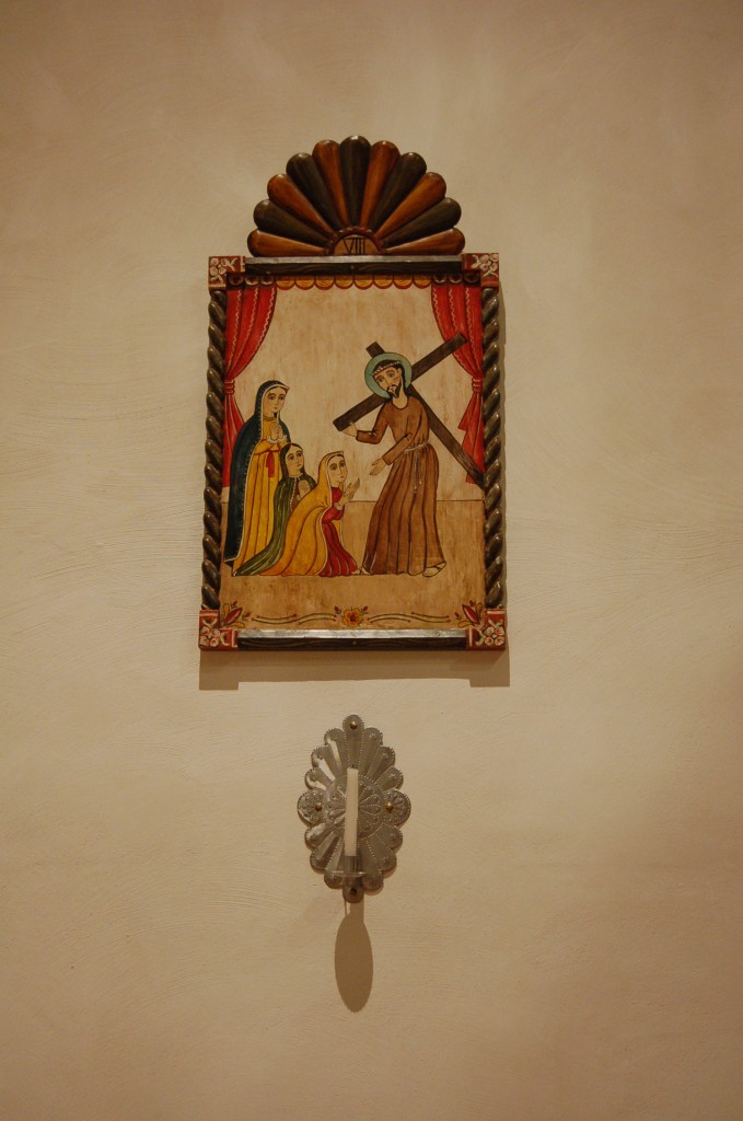 An early-nineteenth-century station of the cross in Santa Cruz de la Canada Mission.