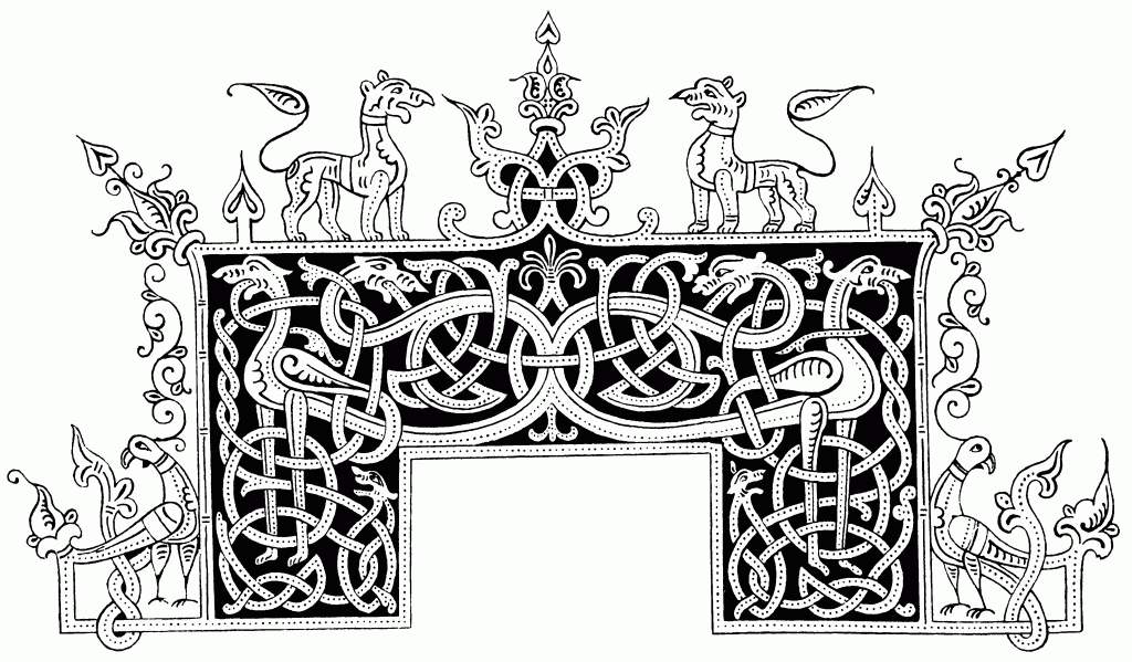 Ornament digitally adapted from an old Russian manuscript