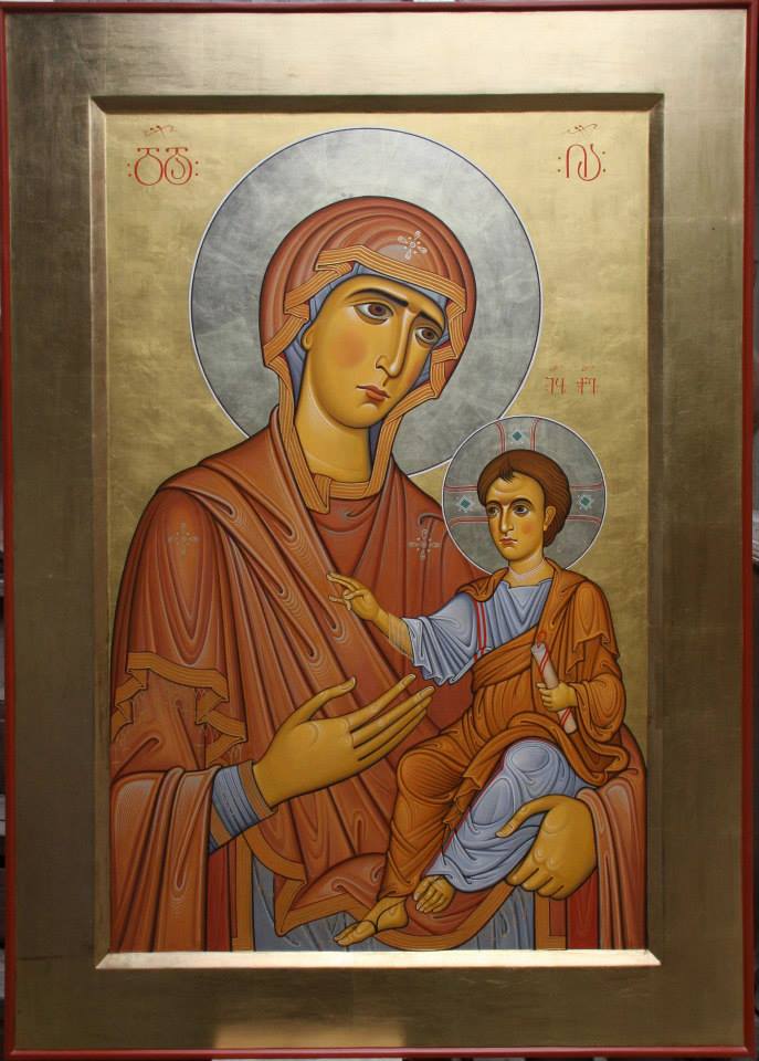 Panel icon of the Mother of God.