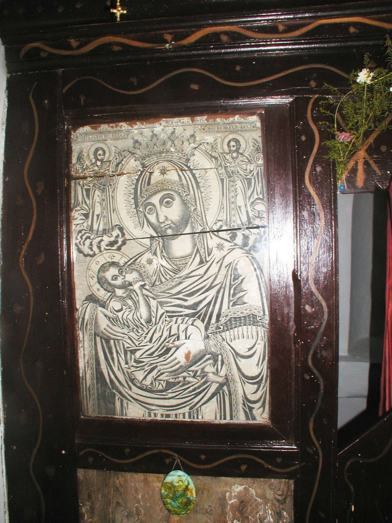 2. Iconostasis in a small chapel using a print as an icon.