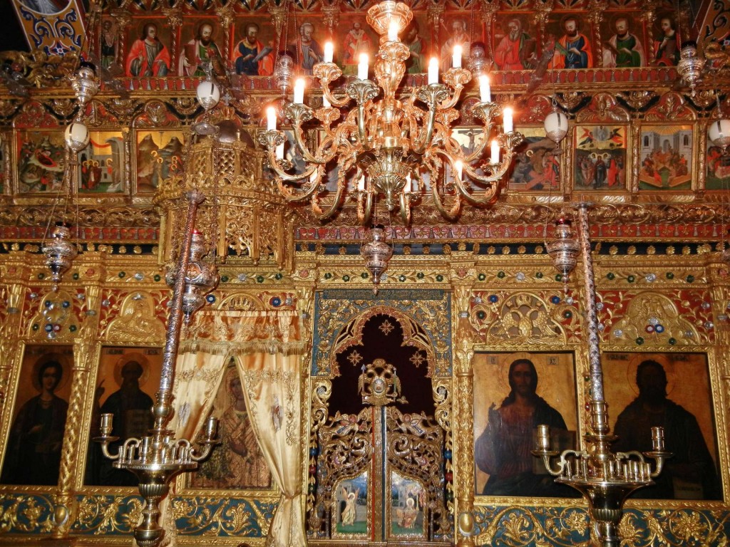 17th-century polychromed screen, St Nicholas of the Roof, Kakopetria, Cyprus