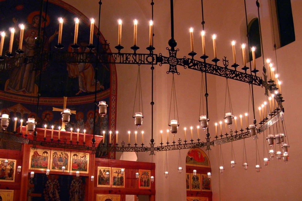 Contemporary choros, by Andrew Gould, Holy Ascension Church, Charleston.