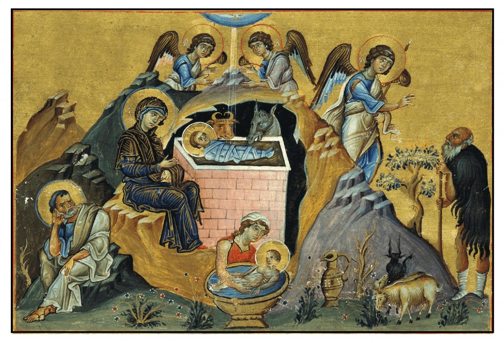 Nativity of Christ, Menologion of Basil II, ca. 1000 A.D.