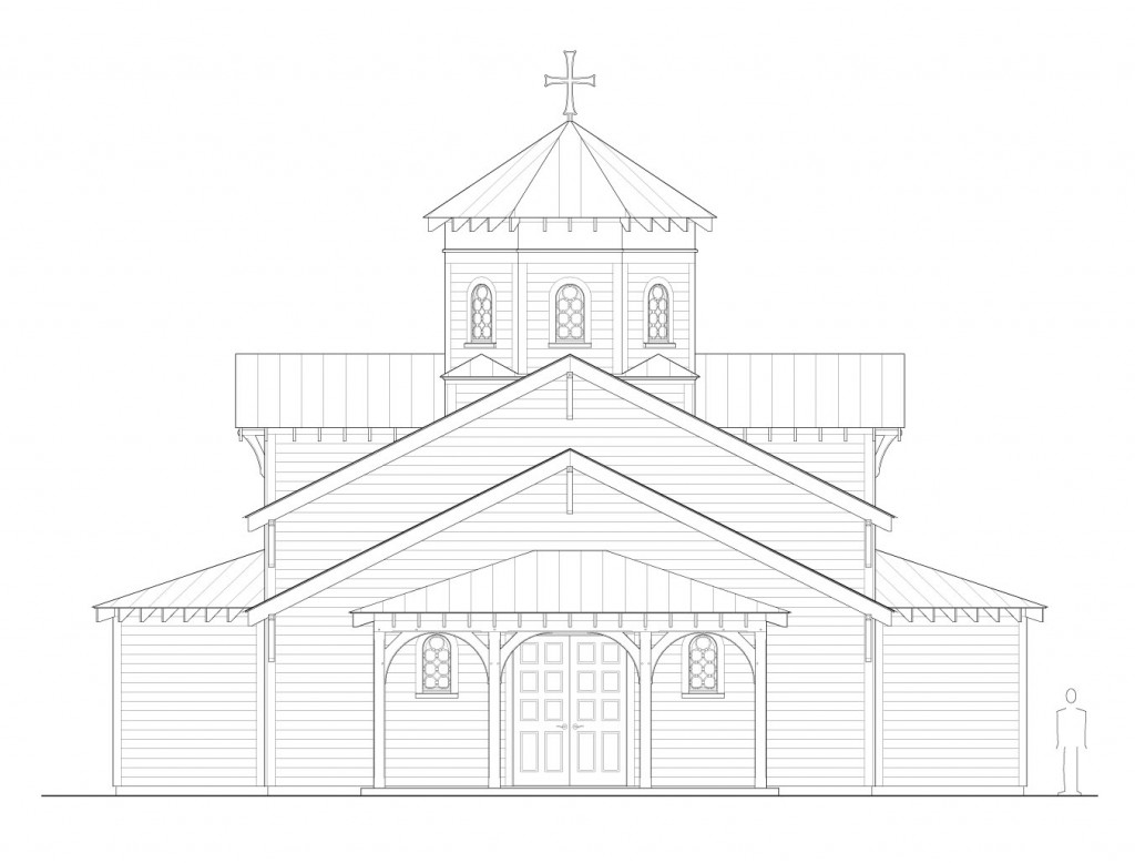 Proposed west elevation.