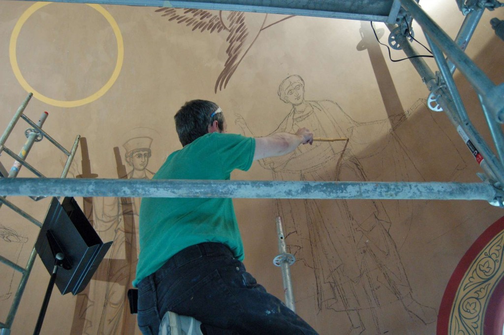 Vladimir drawing the prophets.