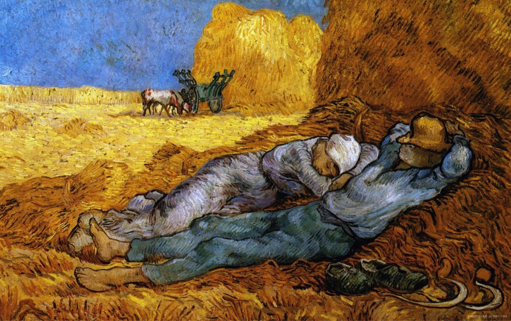 Rest from Work (after Millet). By Vincent Van Gogh,1890.