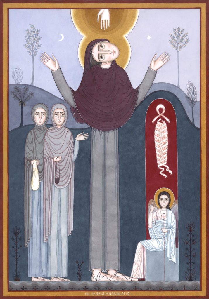 Nikola Sarić - St-Mary Magdelene. From the Witness cycle. 100×70 cm, water colour on paper.