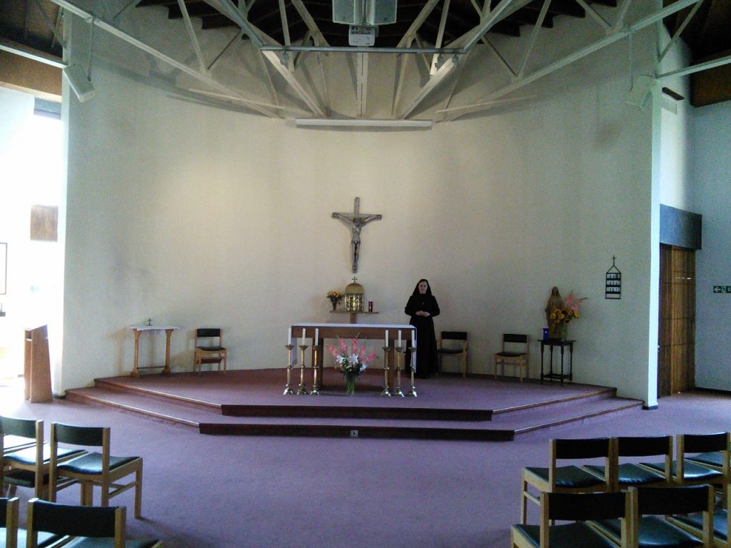 The chaplaincy before the wall painting.
