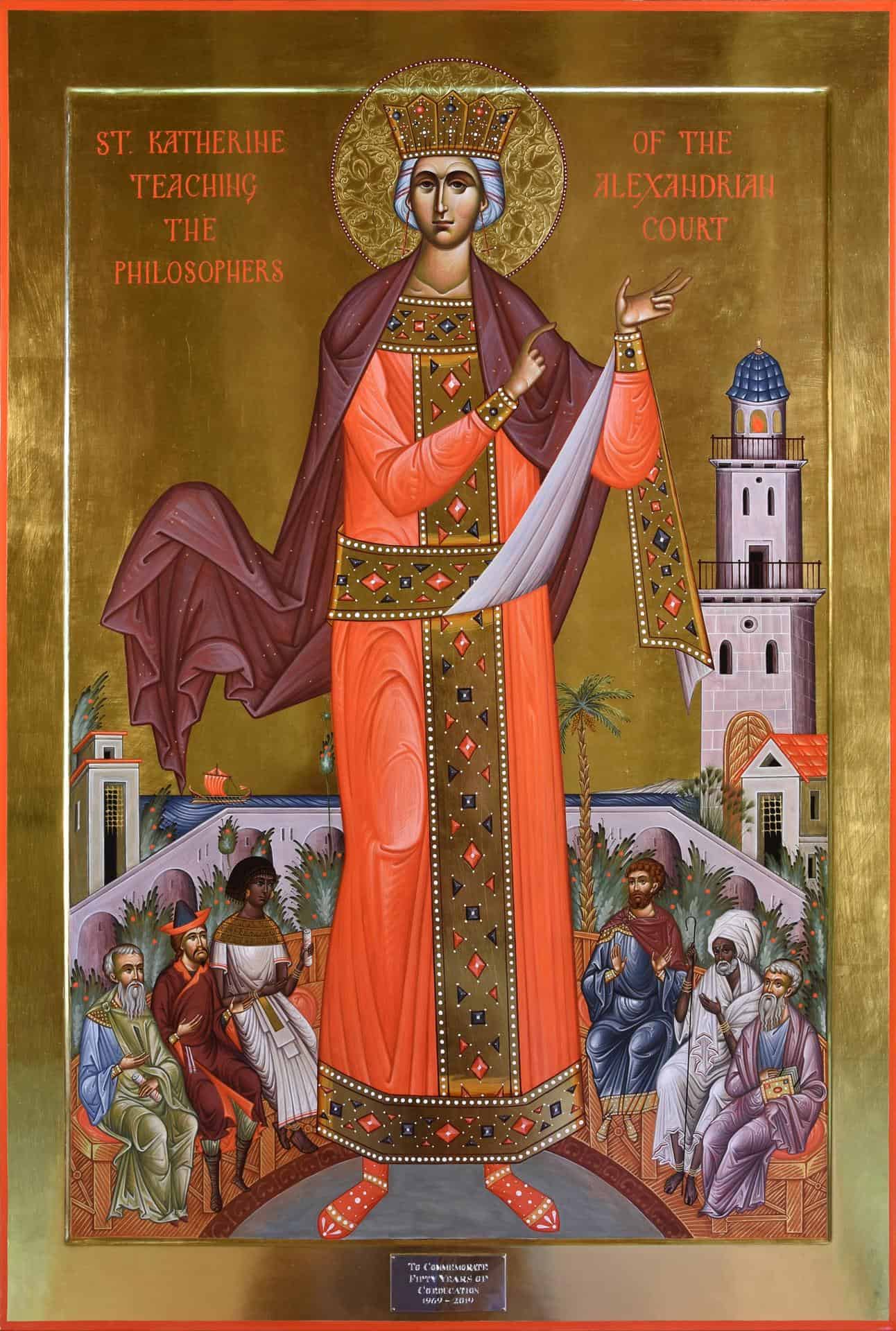 A New Icon – Saint Katherine Teaching the Philosophers of the Alexandrian Court