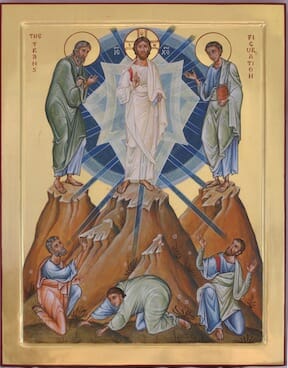 Transfiguration icon by Aidan Hart