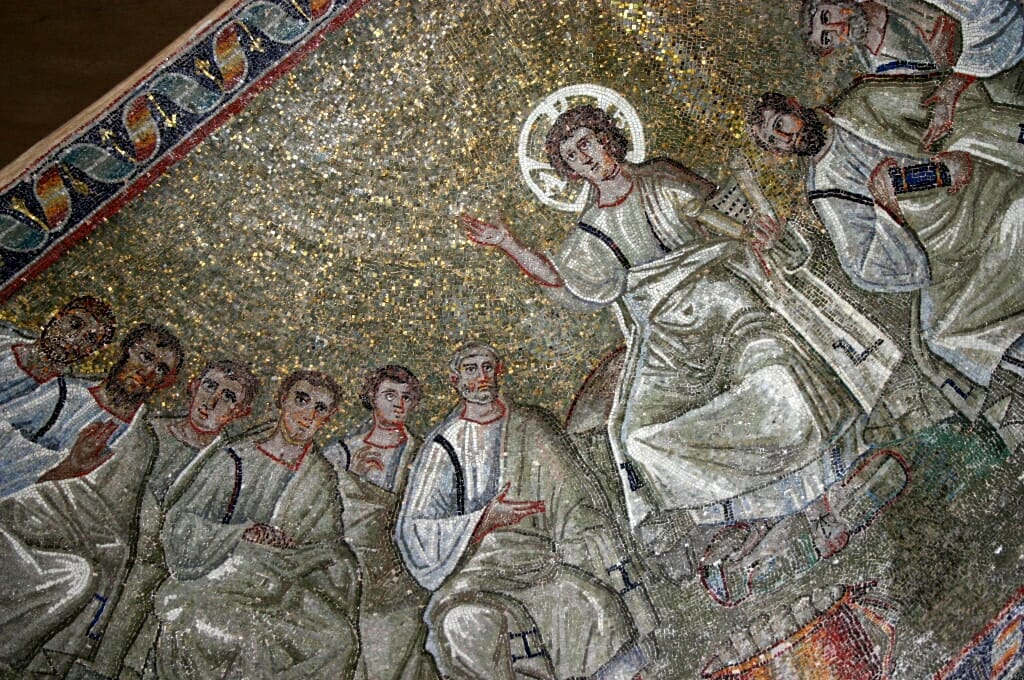 4th century mosaic of the Tradition Legis from Milan