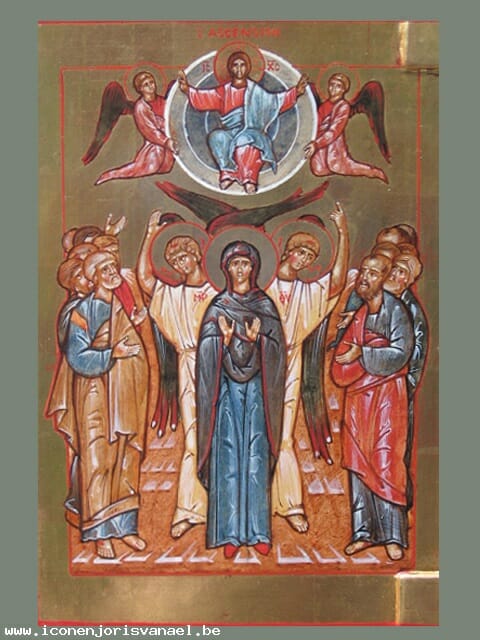 An outer panel from the same tabernacle: The Ascension