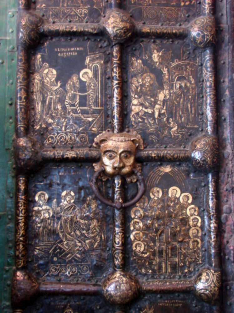 The medieval gilt copper doors at Suzdal Cathedral, thirteenth century