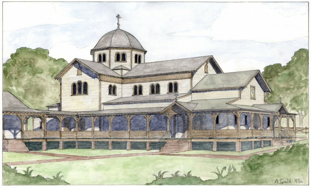 A new temple for St. John of the Ladder Orthodox Church, Greenville, SC. Designed by the Andrew Gould of New World Byzantine in association with Morris Architecture.
