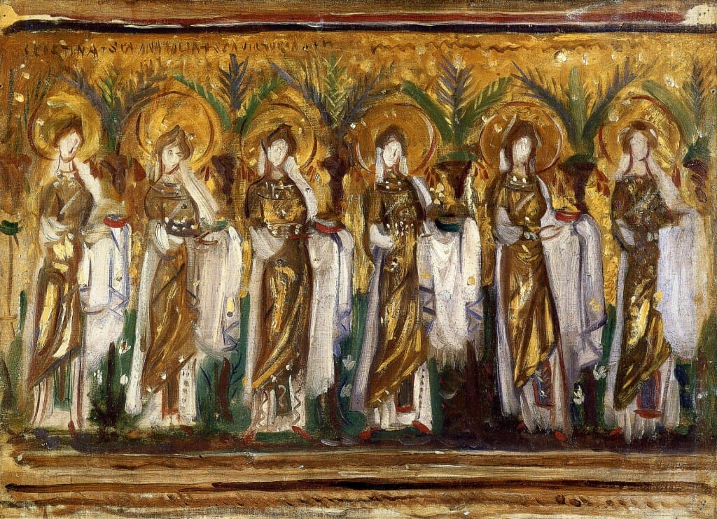 Mosaic in Sant'Apollinare Nuovo, Ravenna, by John Singer Sargent, 1898. 