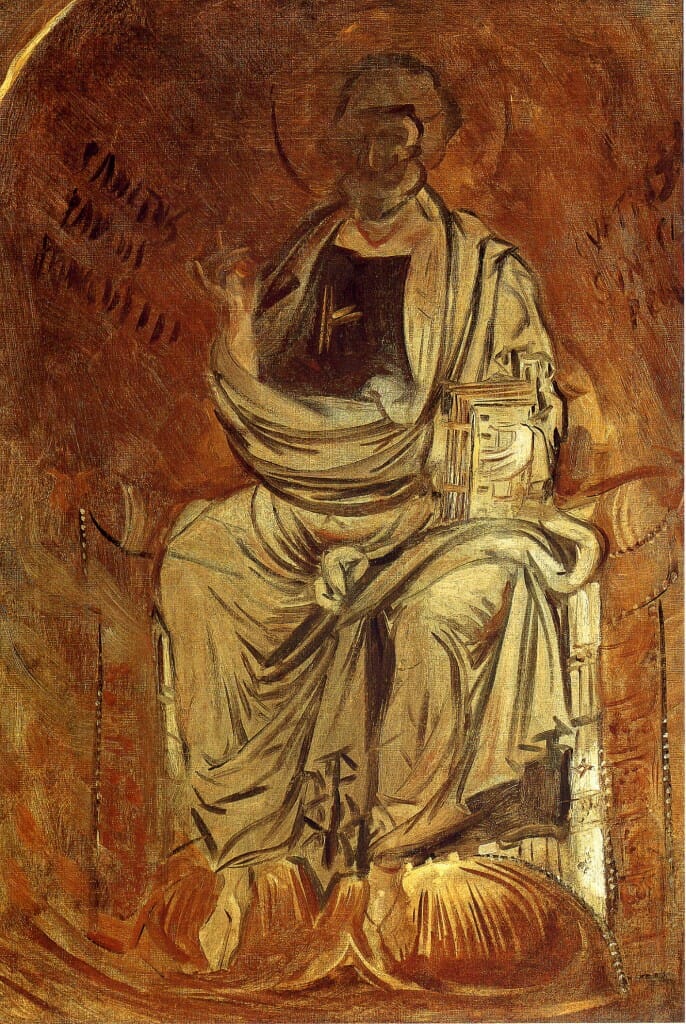 Mosaic of Saint Peter in the Cathedral of Monreal, Sicily, by John Singer Sargent, 1897.