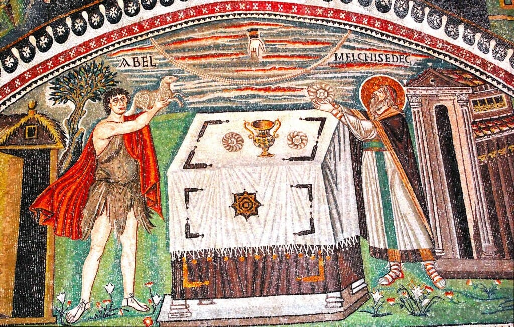 Abel and Melchizedek bringing their offerings to the altar. Basilica of St. Vitale, Ravenna, 538-545 AD. If the gift of art is not returned to the One from which it came, thereby no longer binding us to Him, it will cease to bring consolation, liberation, and blessedness.