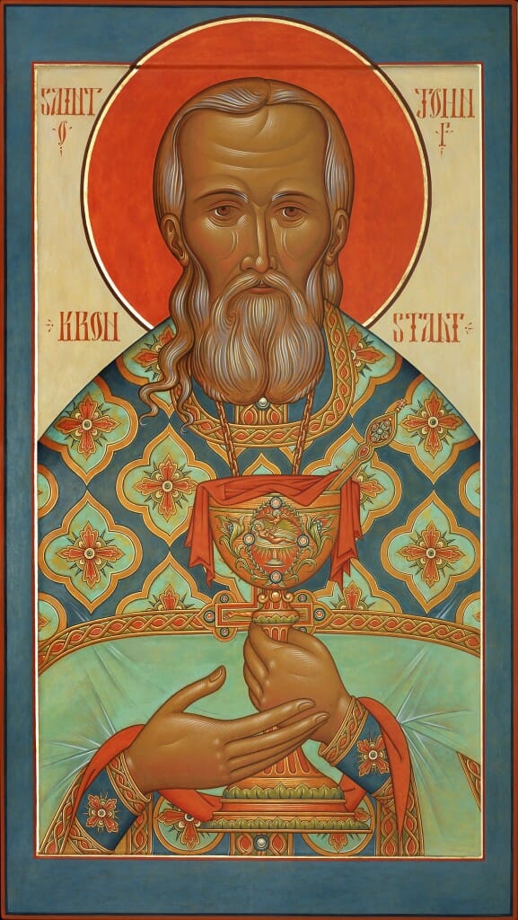 Icon of St-John of Kronstadt by the hand of fr. Silouan Justiniano.  