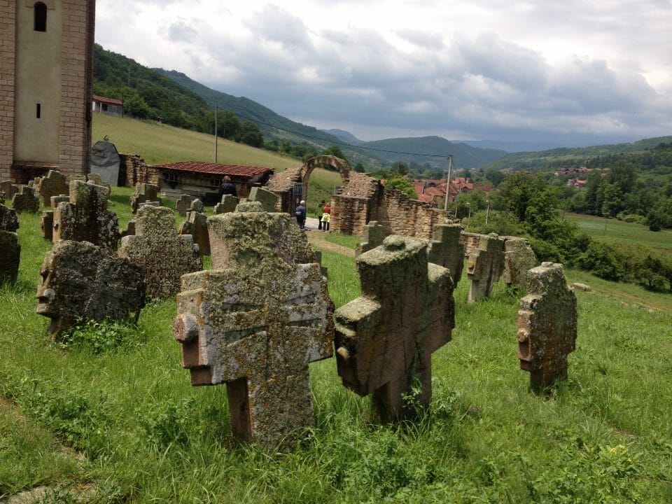 Graves  at Holy Apostles Peter and Paul, Novi Pazar, Serbia.