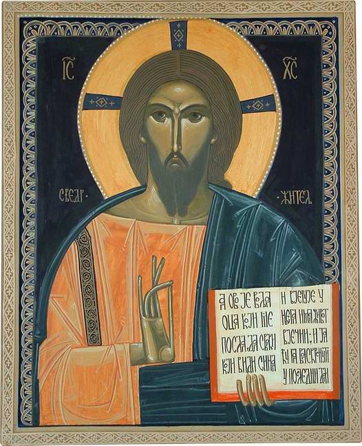 Todor Metrovic, Christ Pantocrator. Contemporary Icon. 