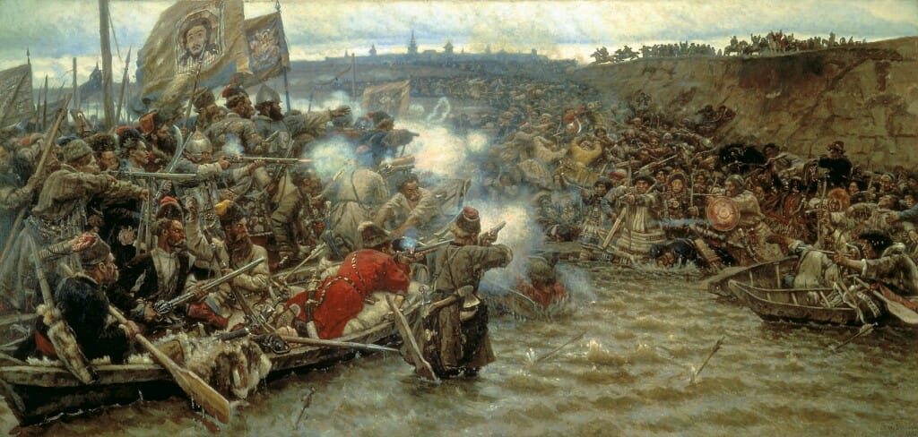 Yermak's Conquest of Siberia, a painting by Vasily Surikov