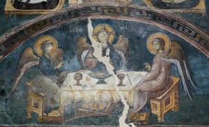 Fresco of the Holy Trinity, Pillars of St. George, Serbia 1282