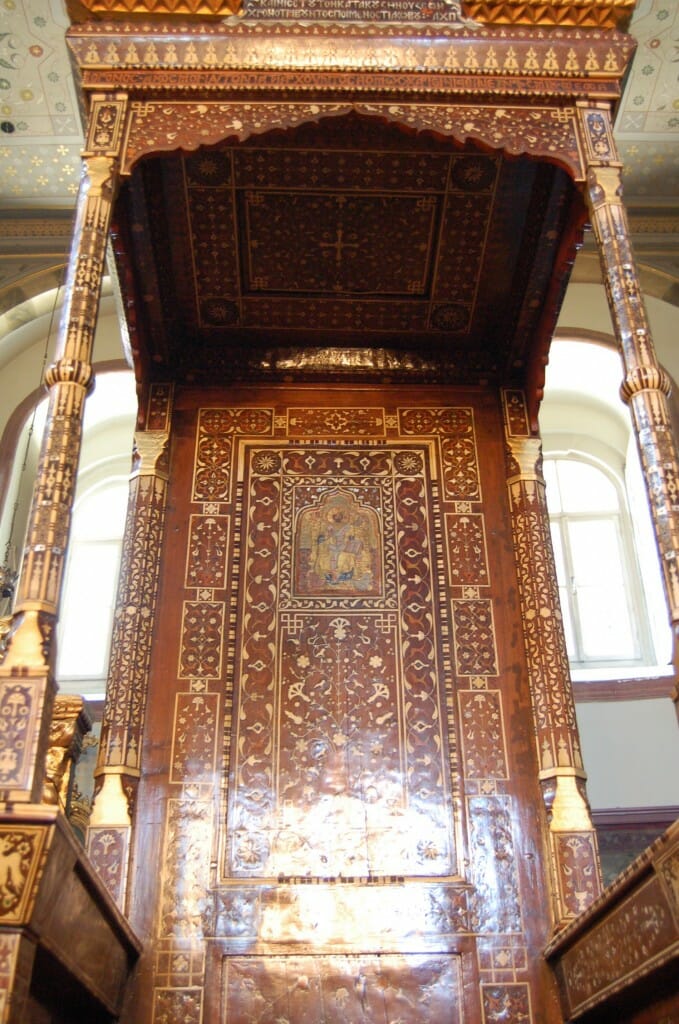 17th-century throne with extensive inlay, Ecumenical Patriarchate, Istanbul