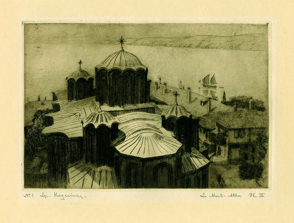 27. Licourgos Kogevinas, etching, 1922.