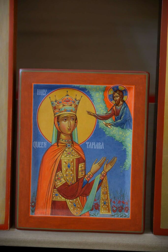 Icon of Holy Queen Tamara, by Fr. Silouan
