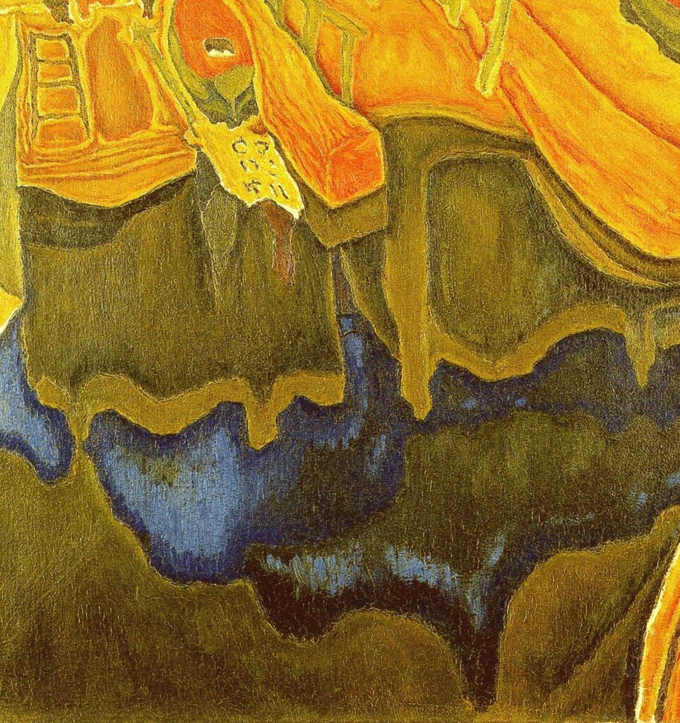 Detail from a Mount Athos landscape painting