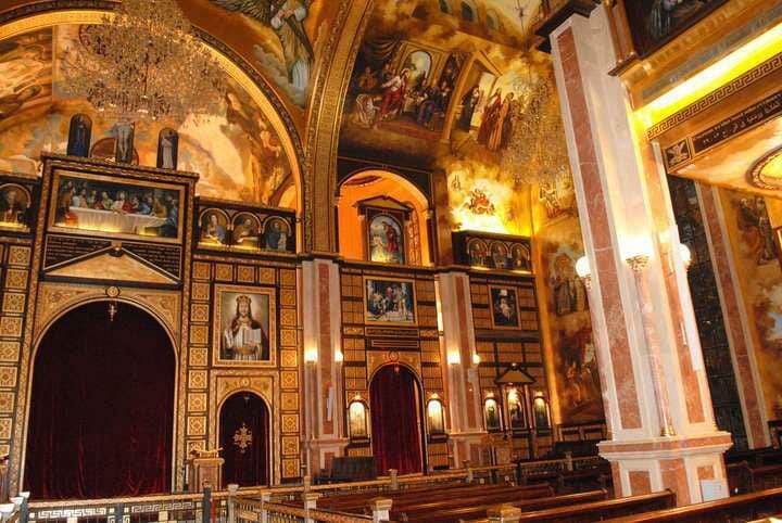 View of the iconostasis at the Cathedral of Sharm-el-Sheikh