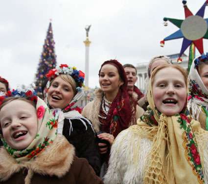 Christmas carolers, Ukraine