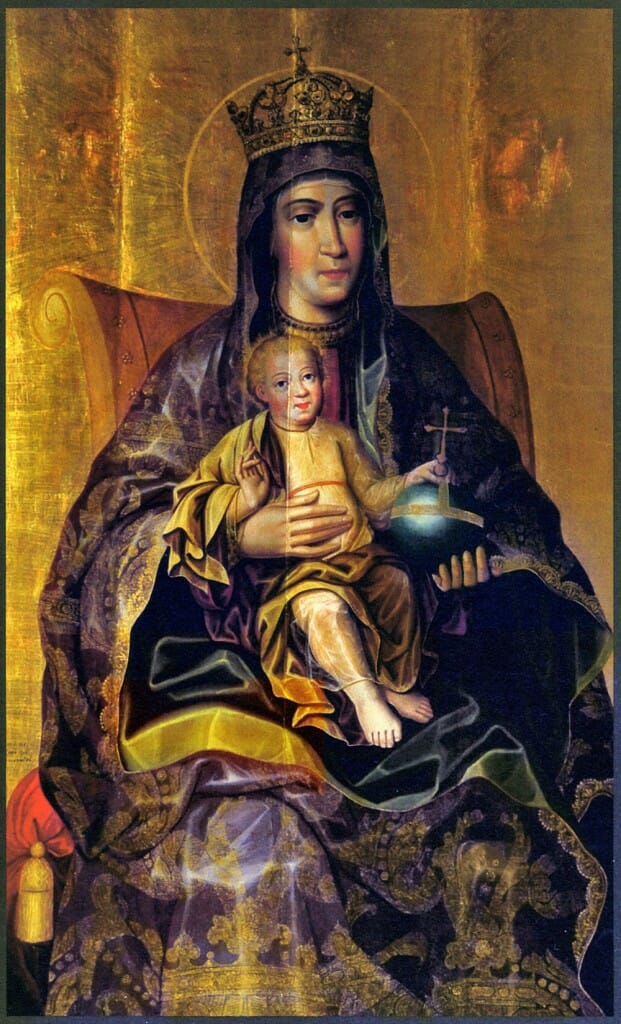 Karp Zolotarev, Theotokos and the Child, late 17th cent. Andrei Rublev Museum, Moscow. In Zolotarev, emplyed by the Kremlin Armory, we can already see the turning away from the traditional icon and and an attempt in emulating the sensibilities of Baroque naturalism.   