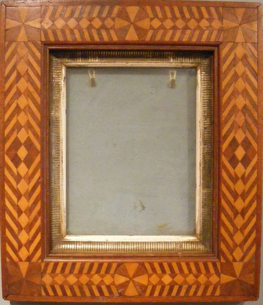 Inlaid picture frame, American, 19th century