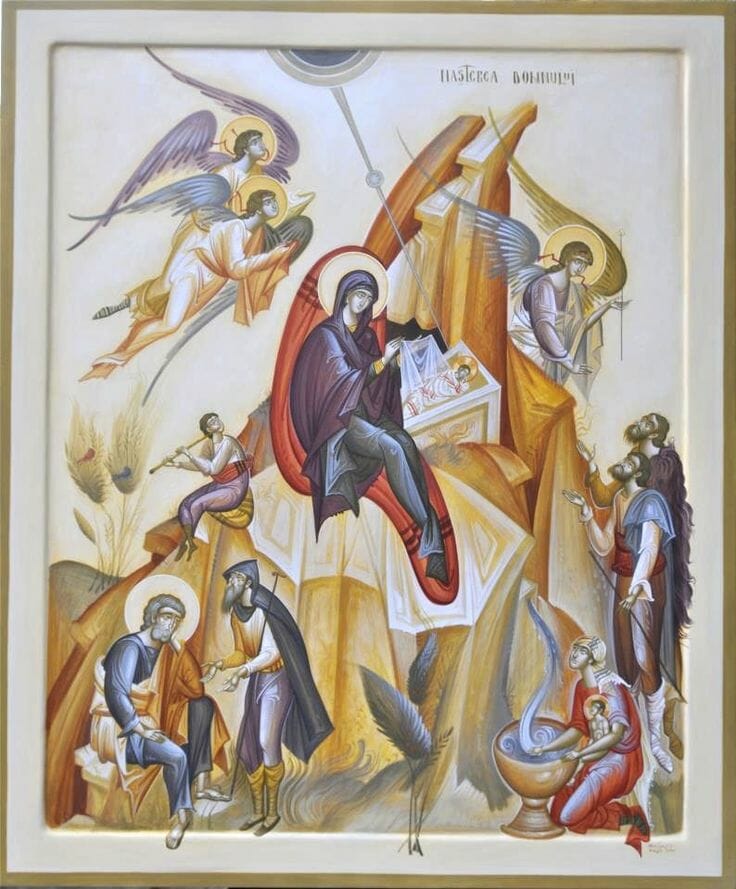 Nativity of Christ, Contemporary icon by George Kordis.
