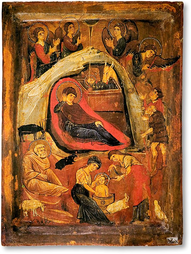 Nativity (for Iconostasis), The Holy Monastery of St. Catherine, Sinai, 14th cent. 