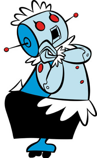 Rosie, the robot maid from the American television show The Jetsons, airing in the 1960s