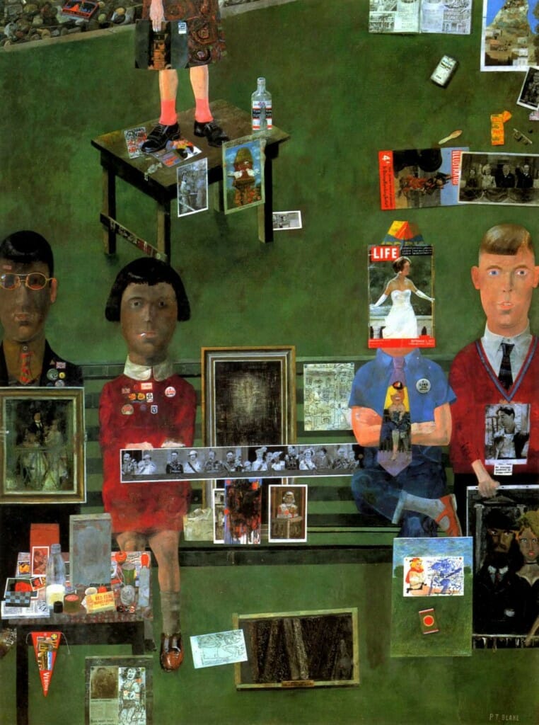 Peter Blake, On the Balcony, 1955-1957. Collage, mixed media, Tate Gallery.