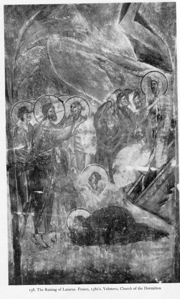 The Resurrection of Lazarus, Church of the Dormition, Volotovo, near Novgorod, Russia, 1380-1395.