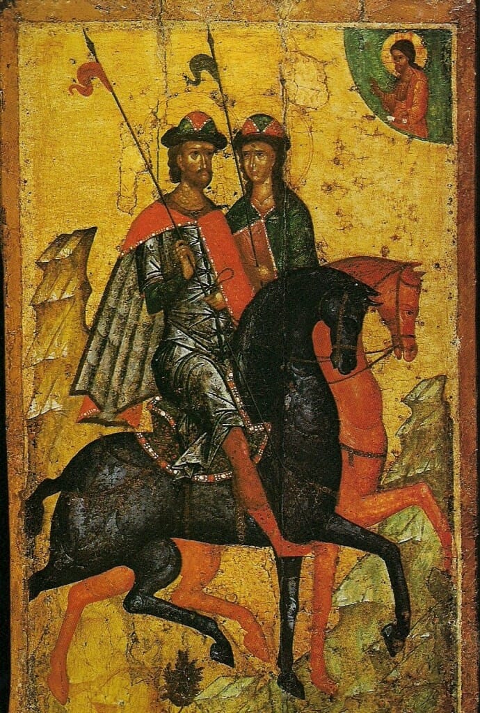 Sts. Boris and Gleb, Pskov, Tretyakov Galery, Moscow, 1350-1390.