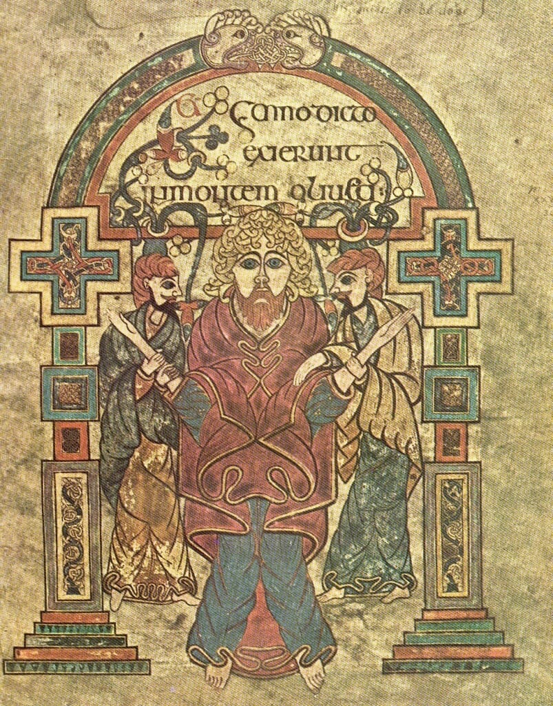 The Arrest of Christ, The Book of Kells, around 800, The Library of Trinity College, Dublin, Ireland.