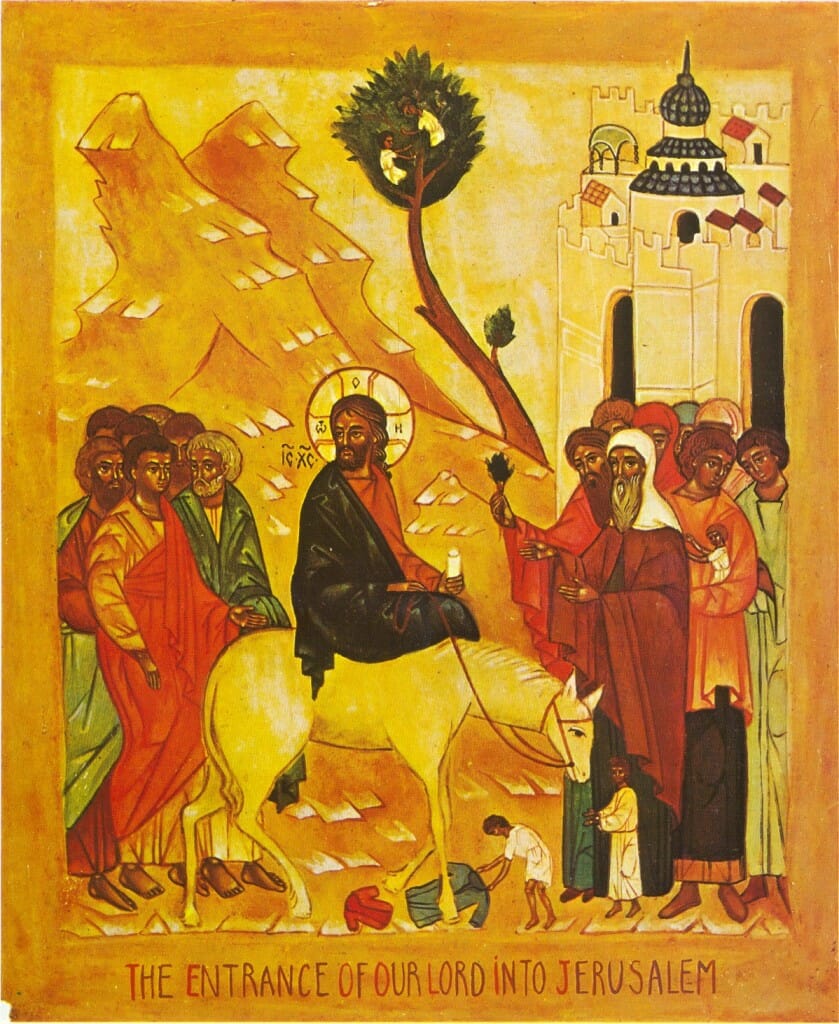 The Icon of Christ Entering Jerusalem, Palm Sunday