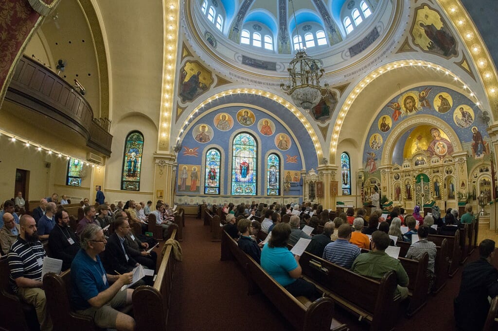 Choir rehearsals were held daily in historic St. Mary’s Orthodox Cathedral, during which new and traditional settings were prepared for the all-night vigil and liturgy.