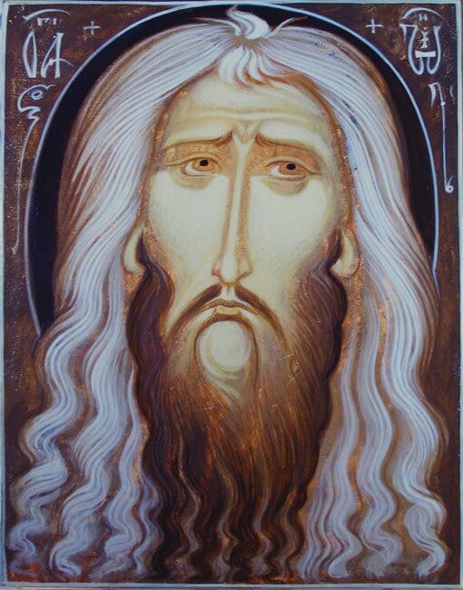 MAXIM SHESHAKOV, St. John the Baptist. Egg tempera on gessoed panel.